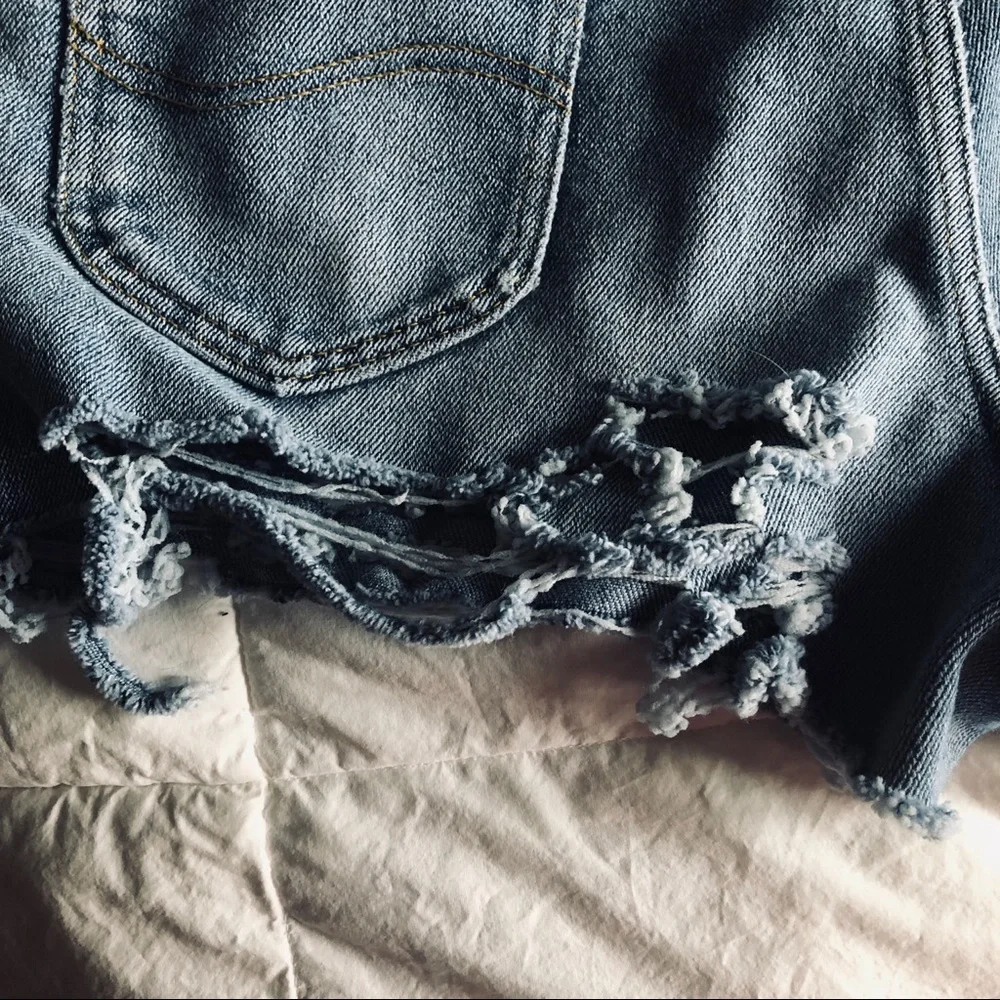 Lee hand-made distressed shorts